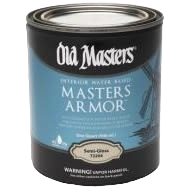 Gallon can of clear semi-gloss protective finish for wood surfaces in tools and home improvement projects