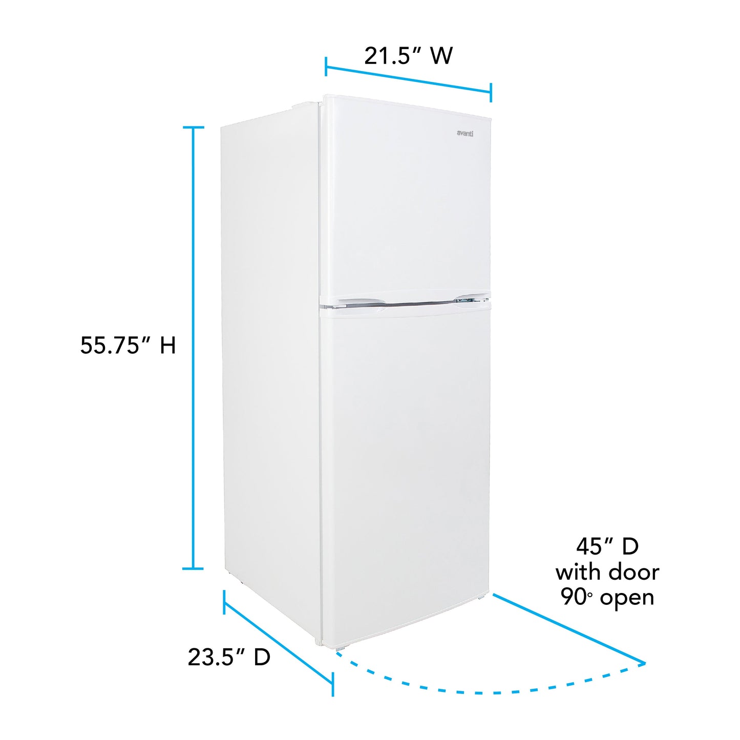 Avanti 7.0 cu. ft. Apartment Size Refrigerator - Stainless Steel