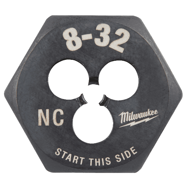 Hex threading die with 8-32 NC thread size for home improvement and tools applications by Milwaukee