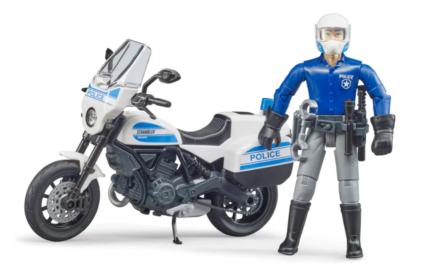 Bruder 62731 bworld Scrambler Ducati Police Motorbike w Policeman