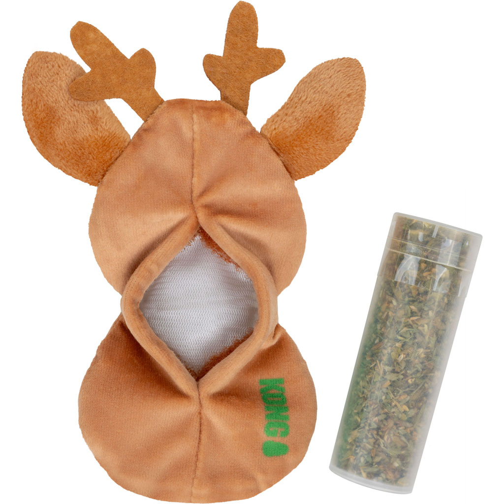 KONG Refillables Reindeer Catnip Christmas Cat Toy
