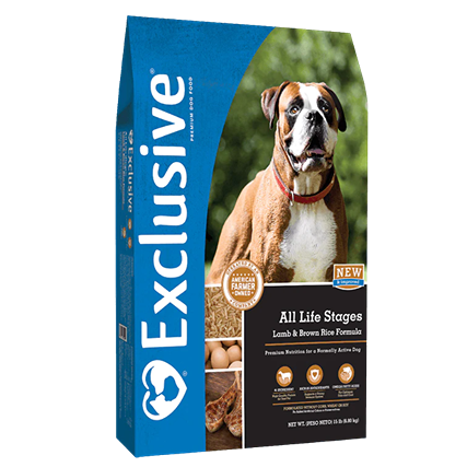 15 lb bag of premium dog food with lamb and brown rice formula for all life stages in pet food collection