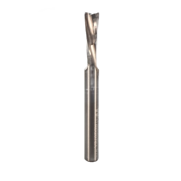 O-flute spiral downcut router bit with 1/4 inch shank for precision woodworking in tool accessories and drill bits collections