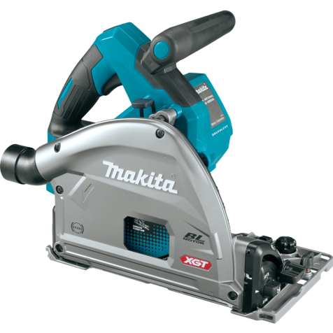 Makita cordless plunge circular saw in blue and silver, designed for precision woodworking and home improvement tasks