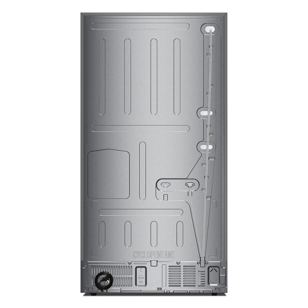 30 Cu. Ft. 36-Inch French Door Refrigerator with Exterior Water and Ice Dispenser and Wood-Look Sliding Tray in PrintShield® Finish