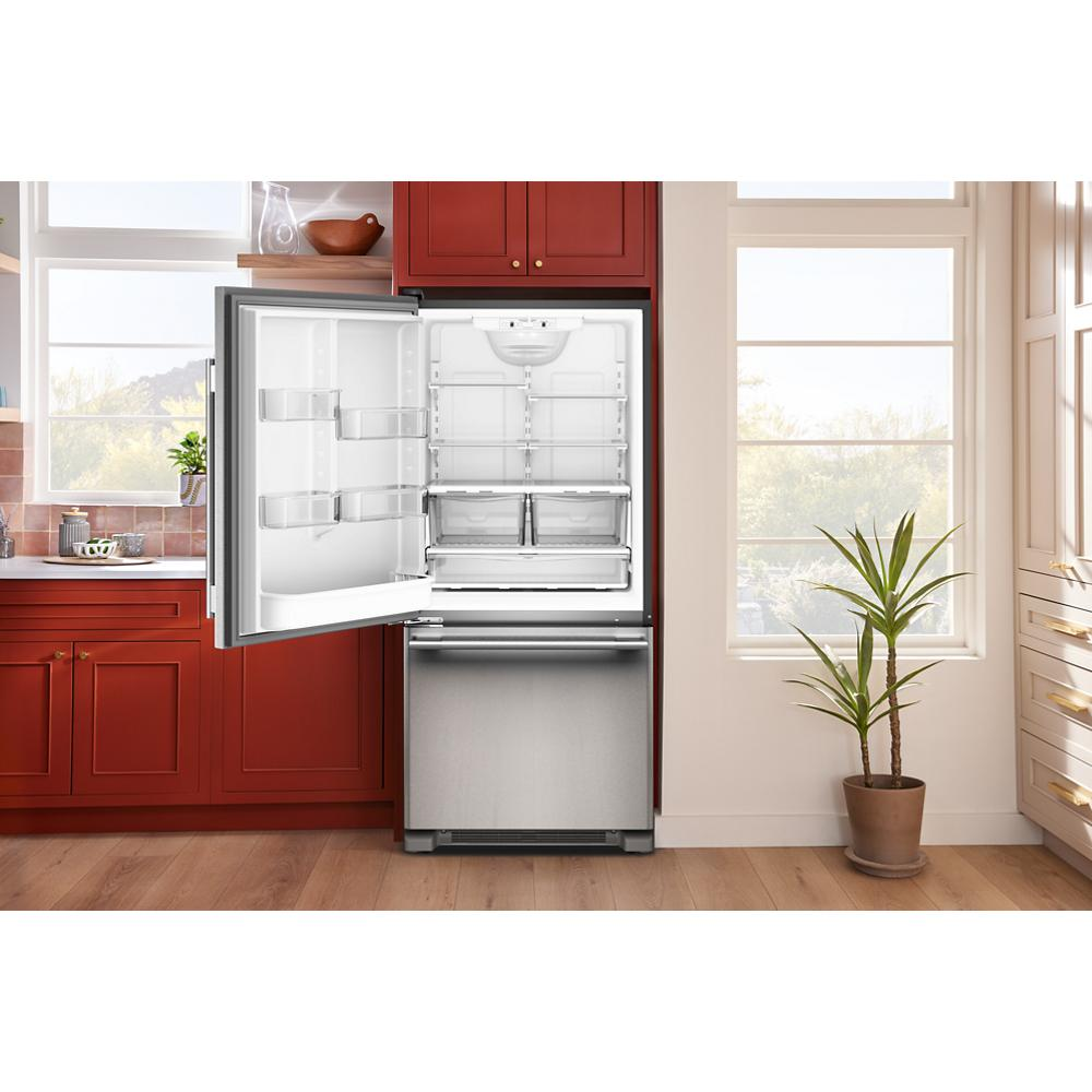 19 Cu. Ft. 30-Inch Standard-Depth Bottom Mount Refrigerator with Left Door Swing