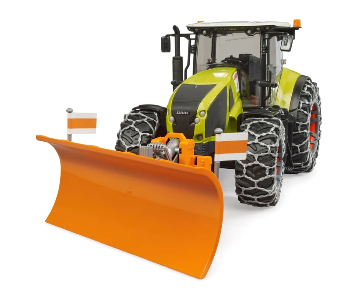 Bruder 03018 Claas Axion 950 with Snow Chains and Snow Blade