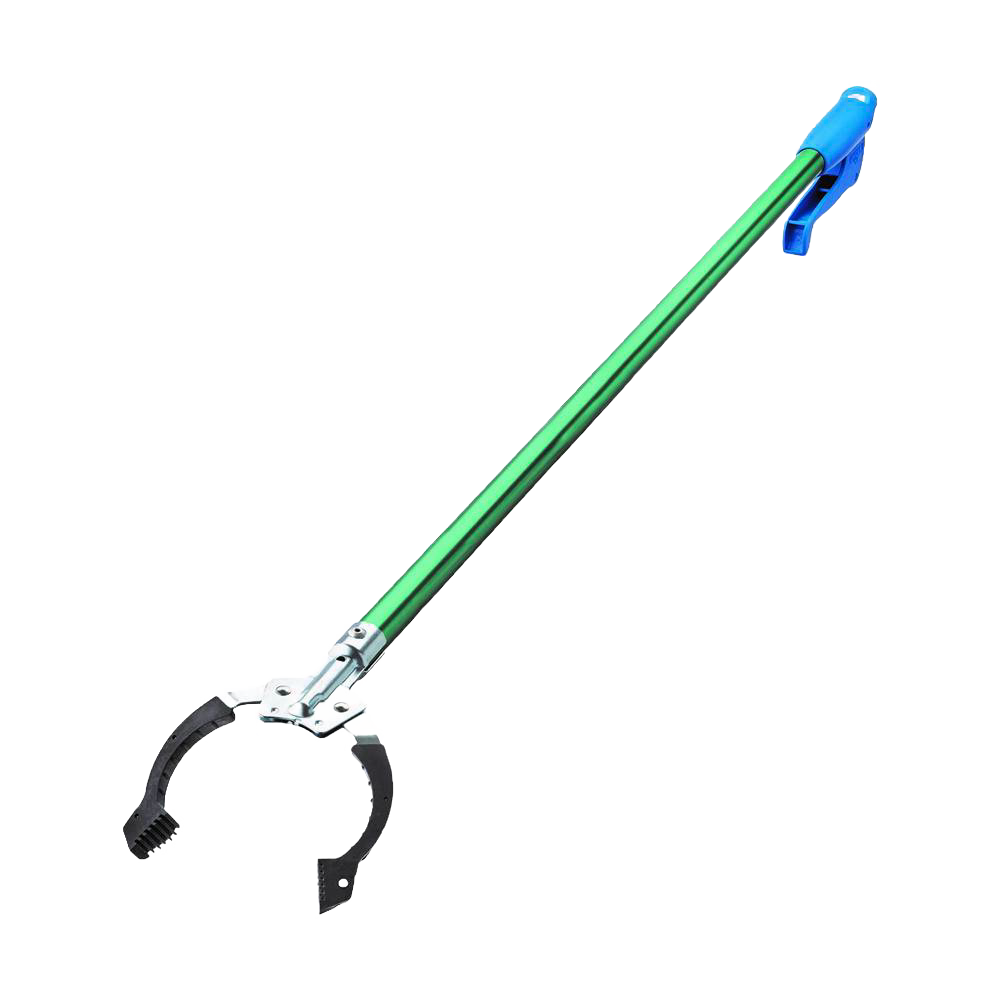 Green and blue 36-inch grabber tool with claw head for kitchenware and home improvement tasks under $50 collections