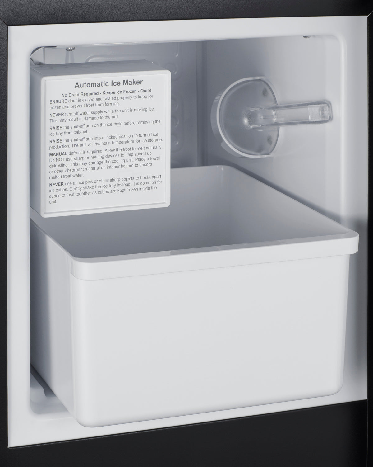15 lb. Drain-Free Built-In Icemaker