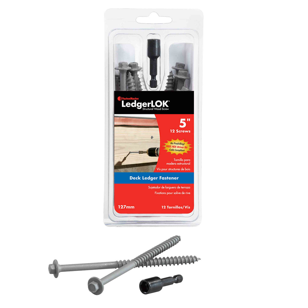 FastenMaster Ledgerlok 5 in. Structure Screw, 12-Count