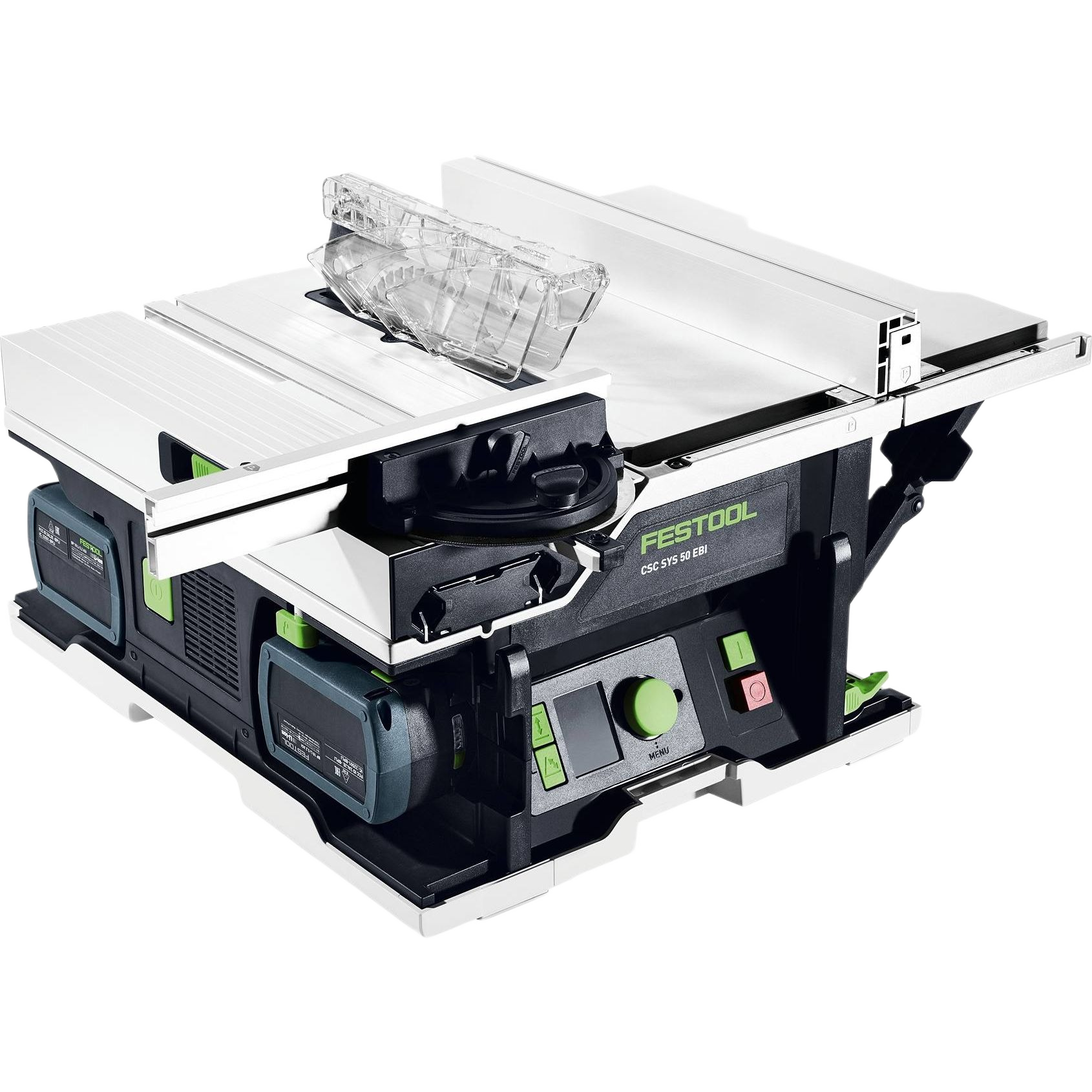 Compact cordless Festool table saw with adjustable fence and battery packs for power tools and saws collections