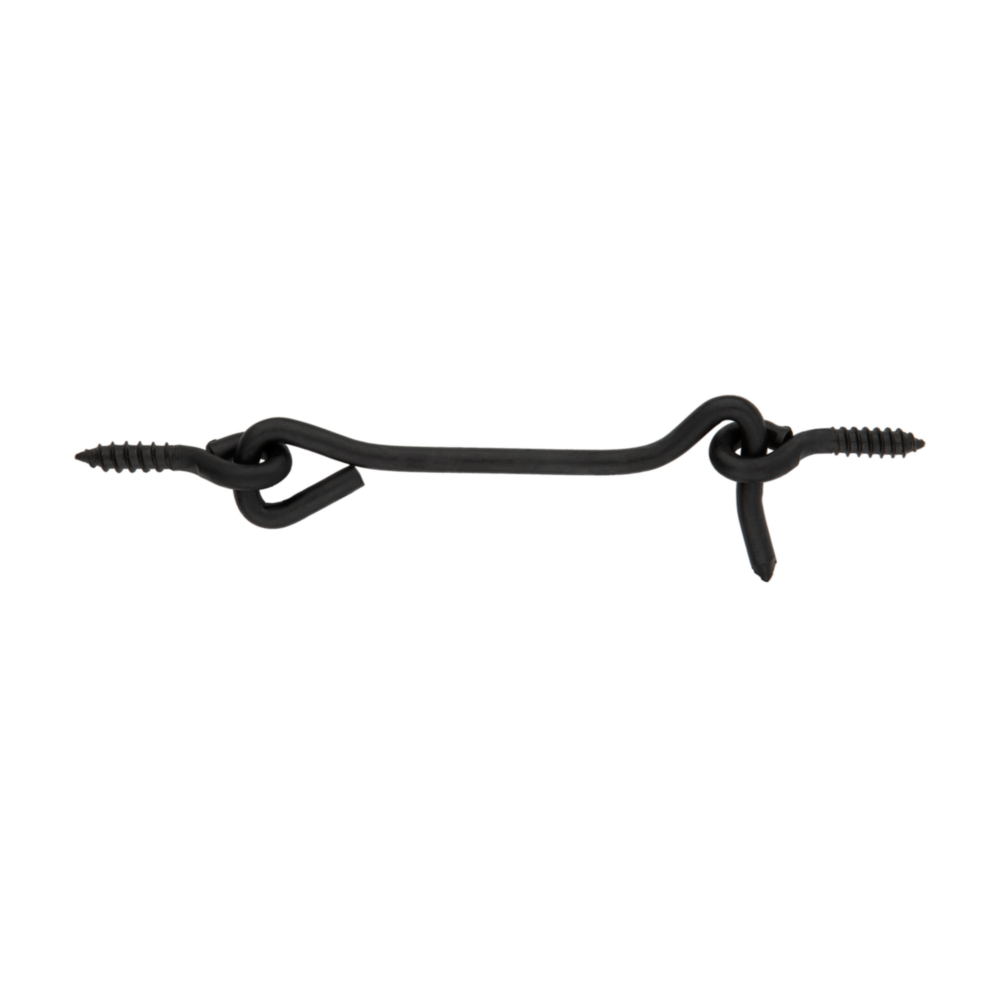 4-inch black hook and eye latch for doors and gates in door accessories and home improvement under $50 collections