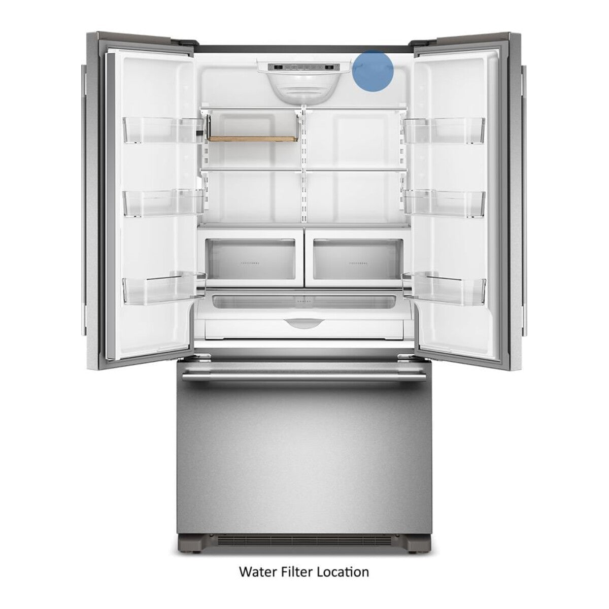 22 Cu. Ft. 36-Inch Counter-Depth French Door Refrigerator with Internal Water Dispenser in PrintShield® Stainless Steel