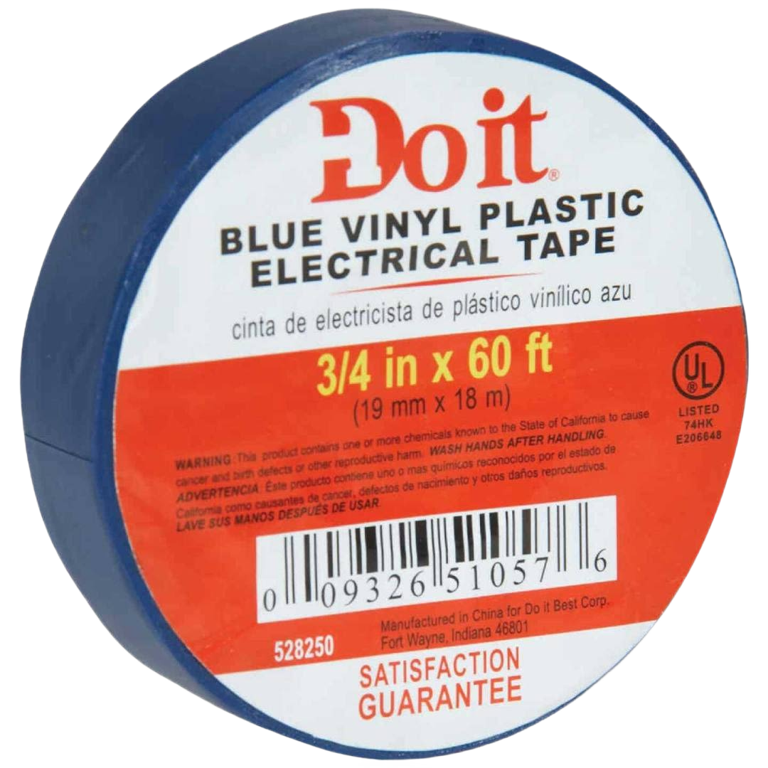 Blue vinyl electrical tape roll for electrical tools and home improvement under $50 collection