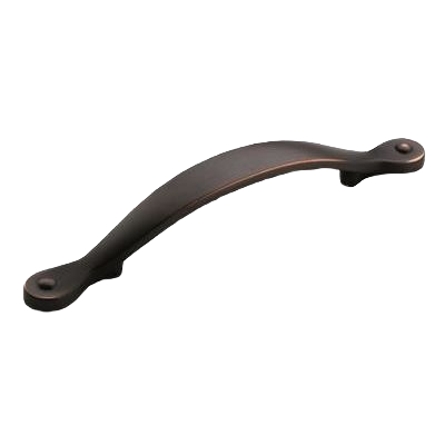 Curved oil-rubbed bronze cabinet pull for furniture hardware in home improvement under $50 collection