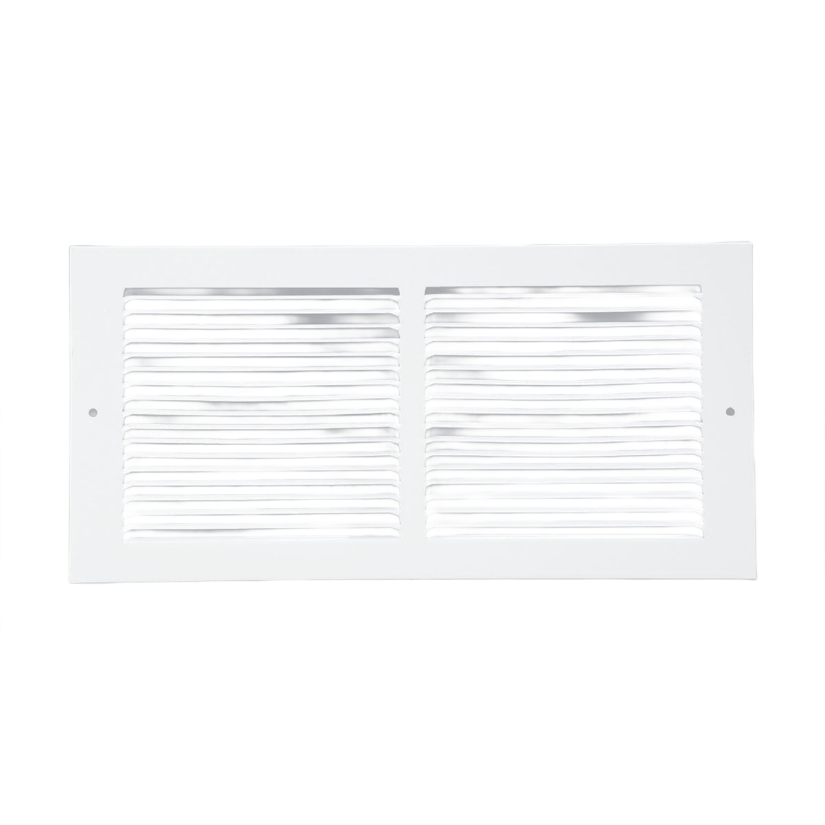 White steel baseboard grille with horizontal slats and durable construction for plumbing and home improvement projects