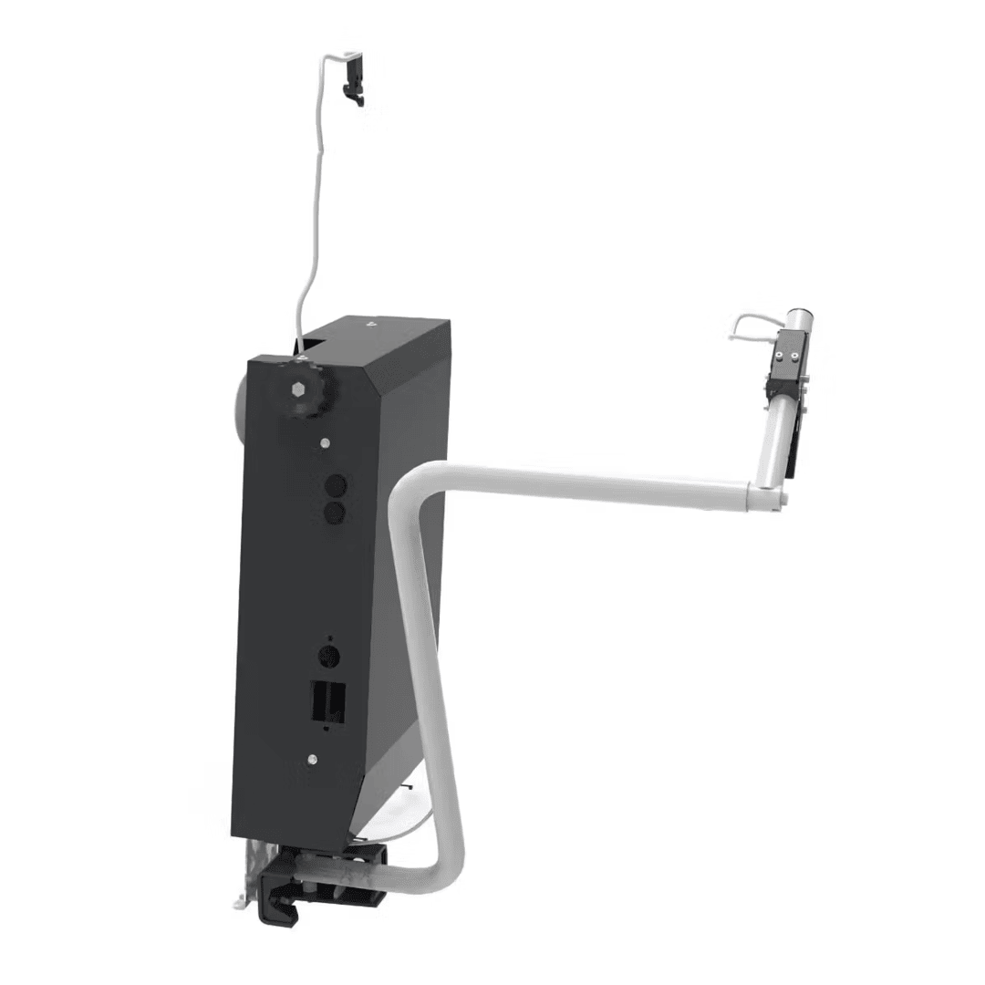 Motorized height adjustment unit with push-button controls in power tool and Logosol chain sawmill accessories collections