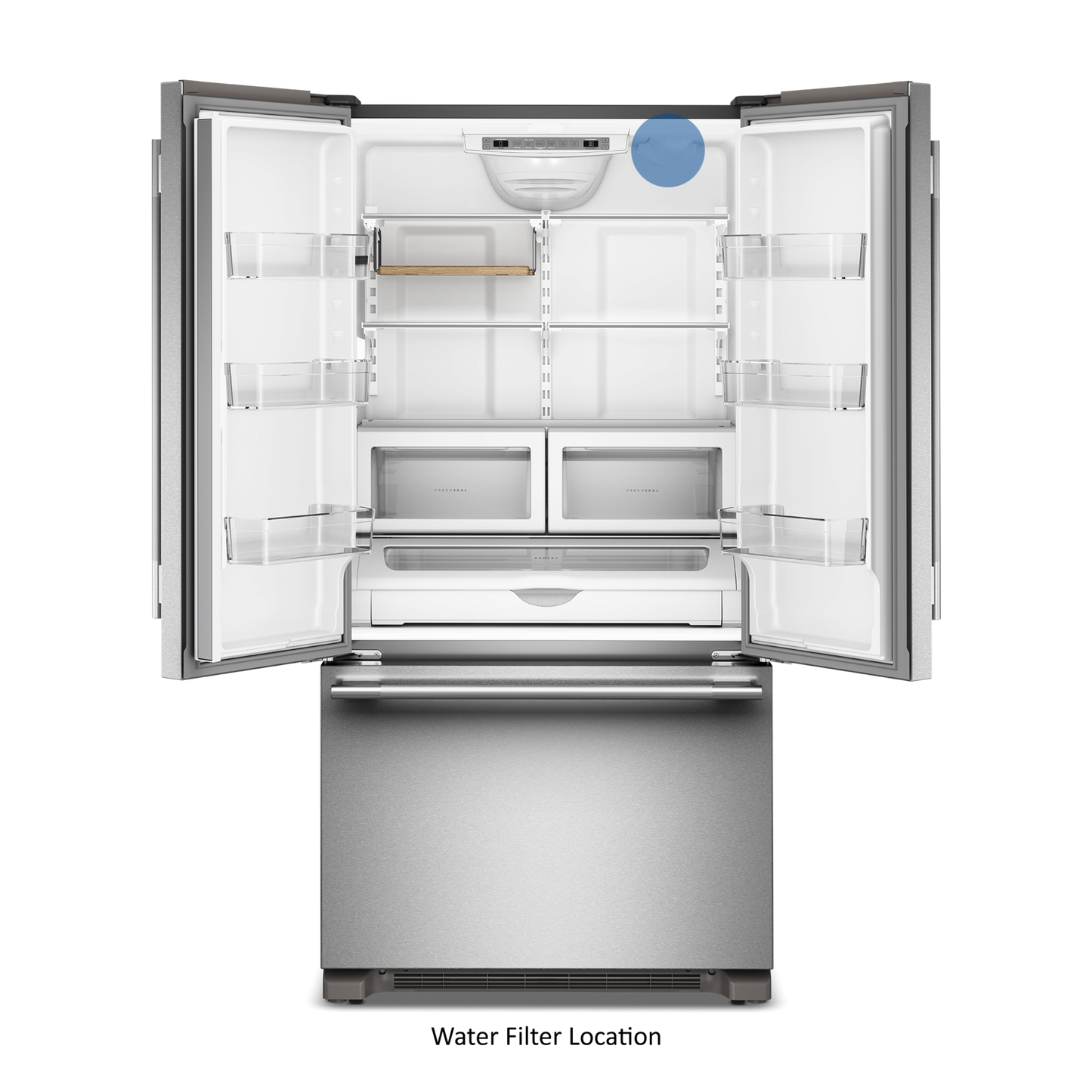 22 Cu. Ft. 36-Inch Counter-Depth French Door Refrigerator with Internal Water Dispenser in PrintShield® Finish