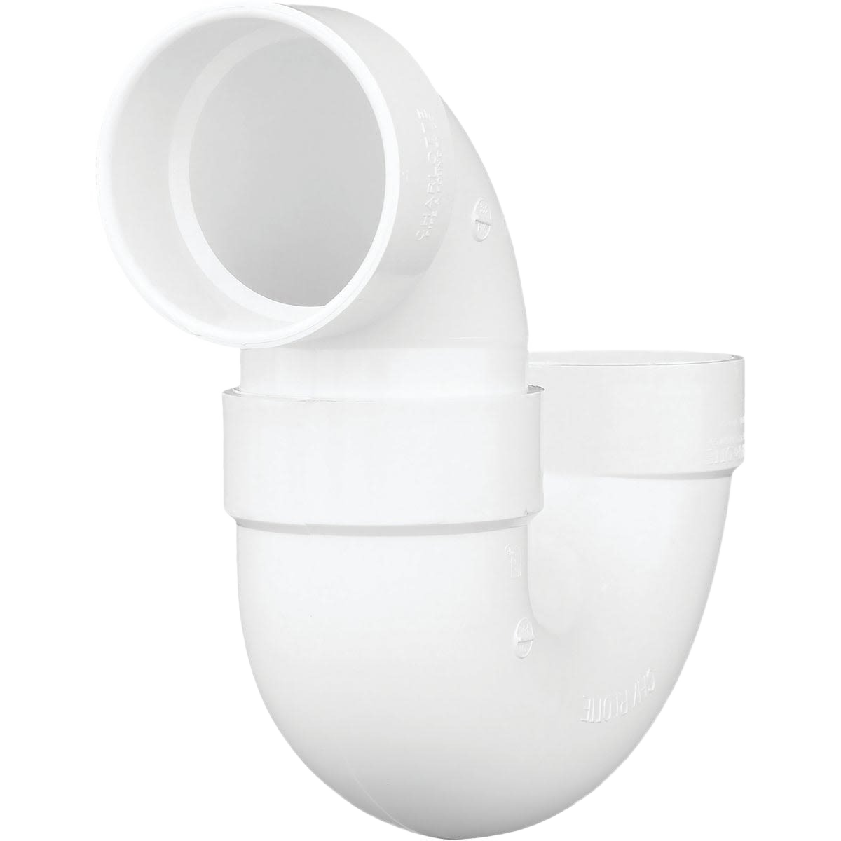White PVC 4-inch P-trap pipe fitting for plumbing in home improvement under $50 and pipes & fittings collections