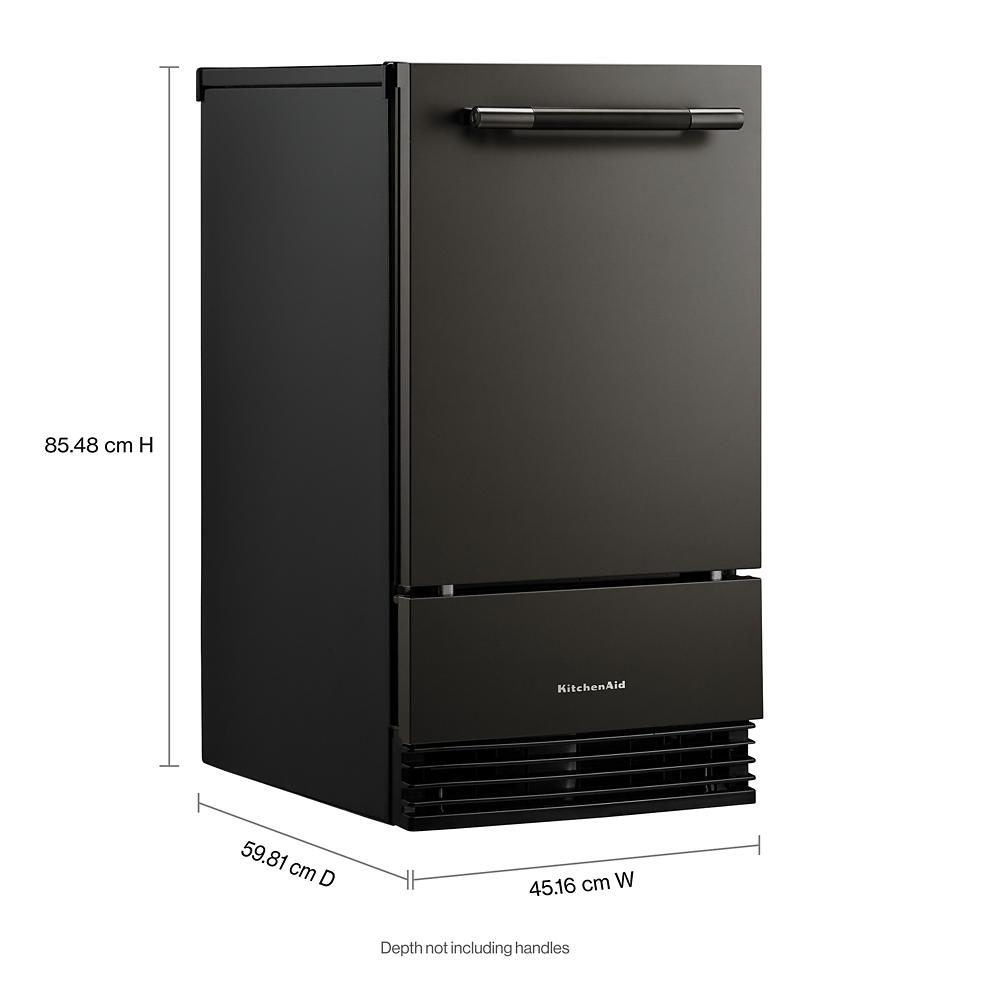 18-Inch 35 lb. Automatic Ice Maker with Clear Ice Technology in Black Ore
