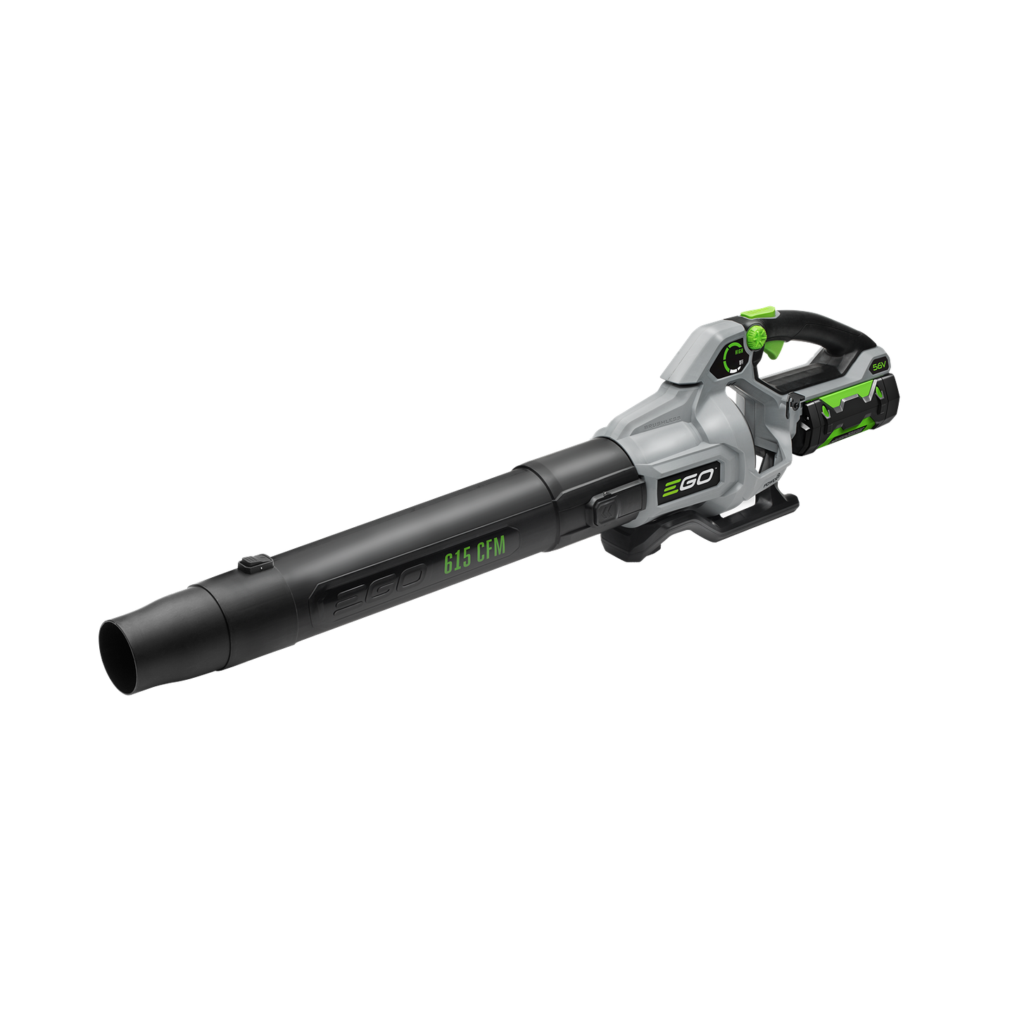 Cordless blower with detachable battery and ergonomic handle for outdoor home improvement tasks and yard cleanup
