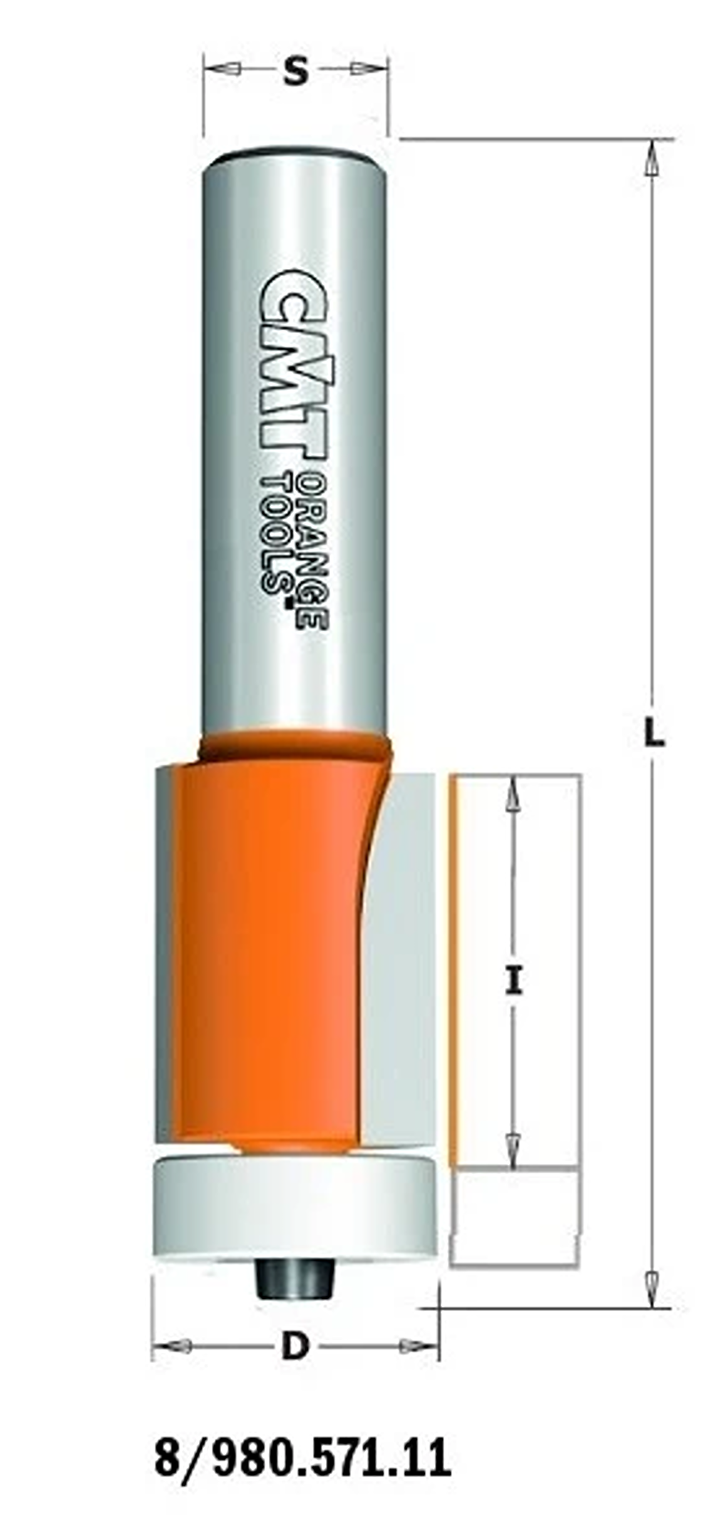 CMT Orange Tools 3/4” x 1” Solid Surface - Sink & Trim Bit, 1/2" Shank