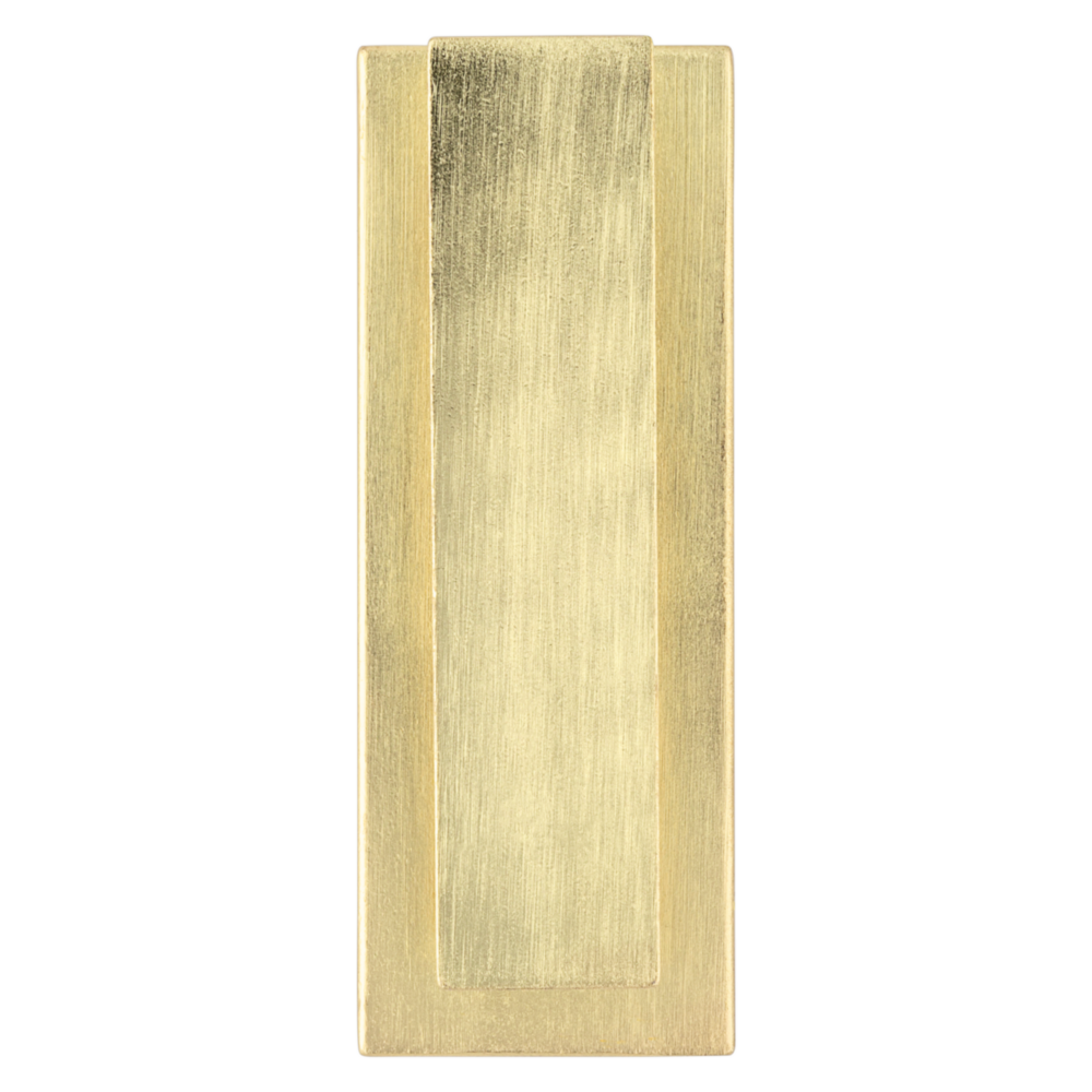 Brushed gold zinc door knocker with reed pattern for elegant door hardware in home improvement collections
