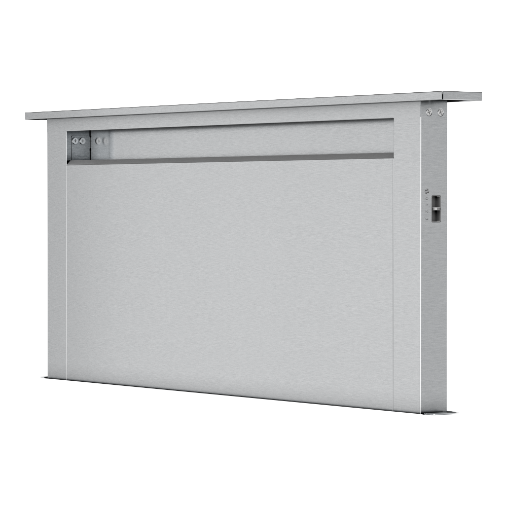 Stainless steel downdraft vent with minimalist design for range hoods in kitchen and home improvement appliances collections