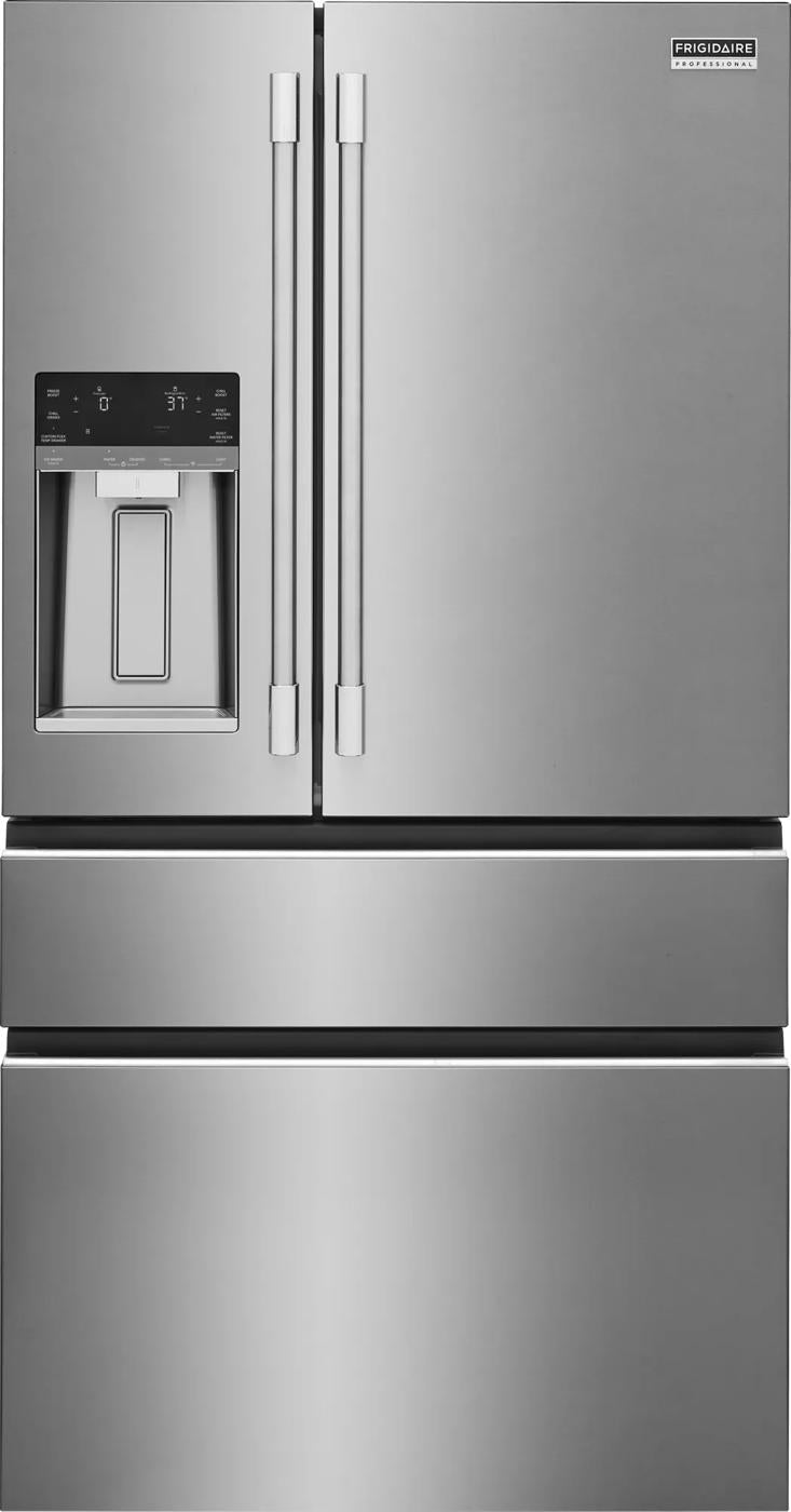 Stainless steel 26 Cu. Ft. French door refrigerator with external water dispenser, digital controls, two upper doors, and two lower drawers for Refrigerators, French Door Refrigerators, Kitchen & Kitchenware, and Appliances collections.