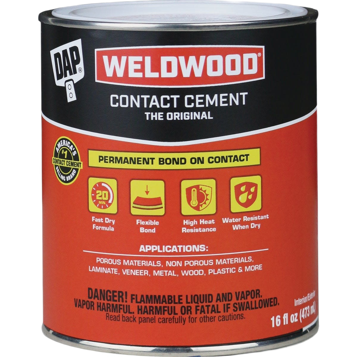 16 fl oz can of original contact cement adhesive for durable bonds in paint and supplies under $50 collection