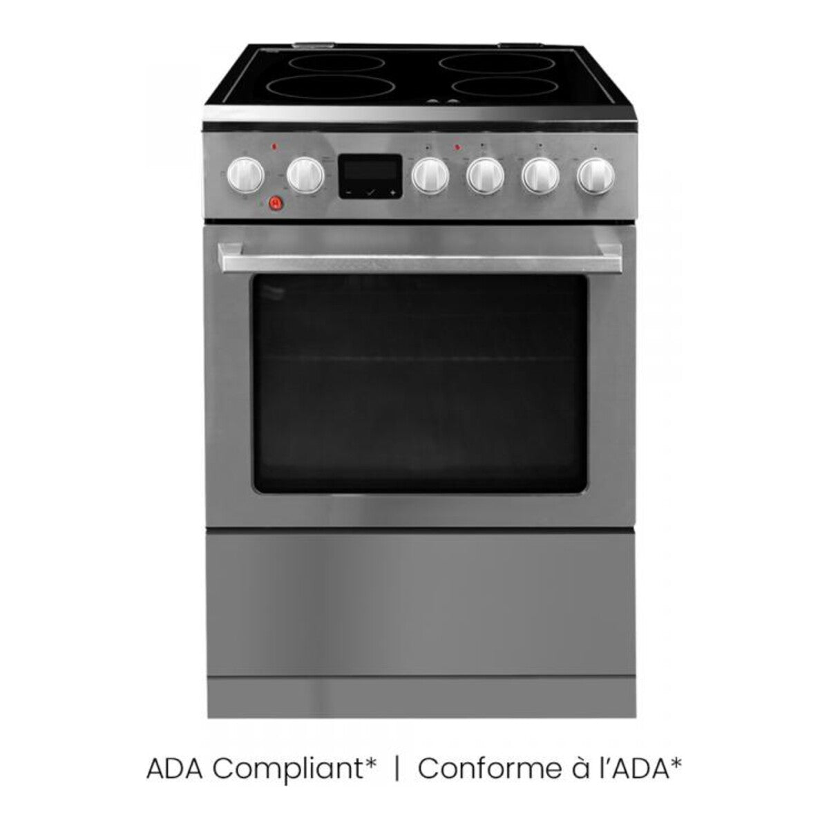 Danby 24-in TruAirFry Smooth top Slide-in Electric Range in Stainless Steel - DRCA240BSS