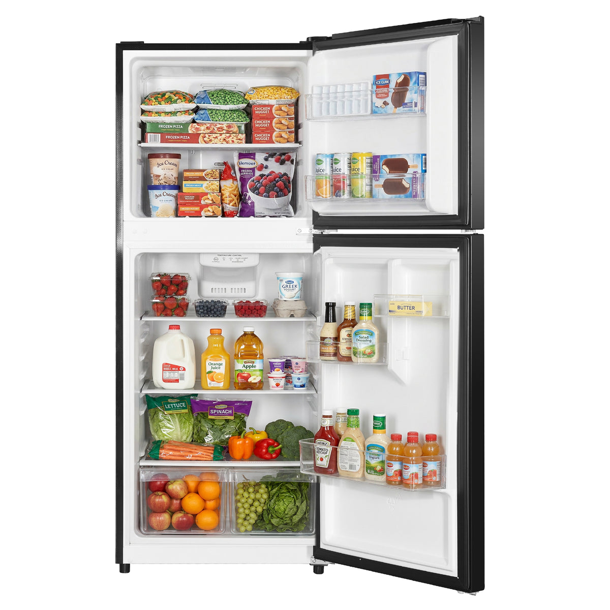 Element Electronics 10.1 cu. ft. Top Freezer Refrigerator - Black, ENERGY STAR (ENR10TFGBB)