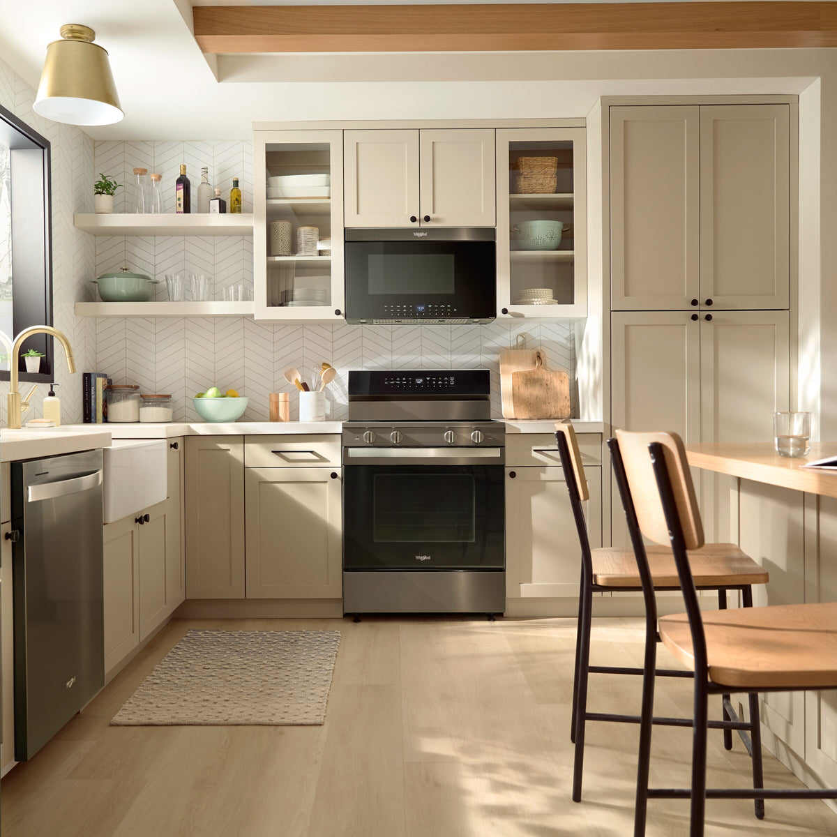 Air Fry Over- the-Range Oven with Flush Built-in Design
