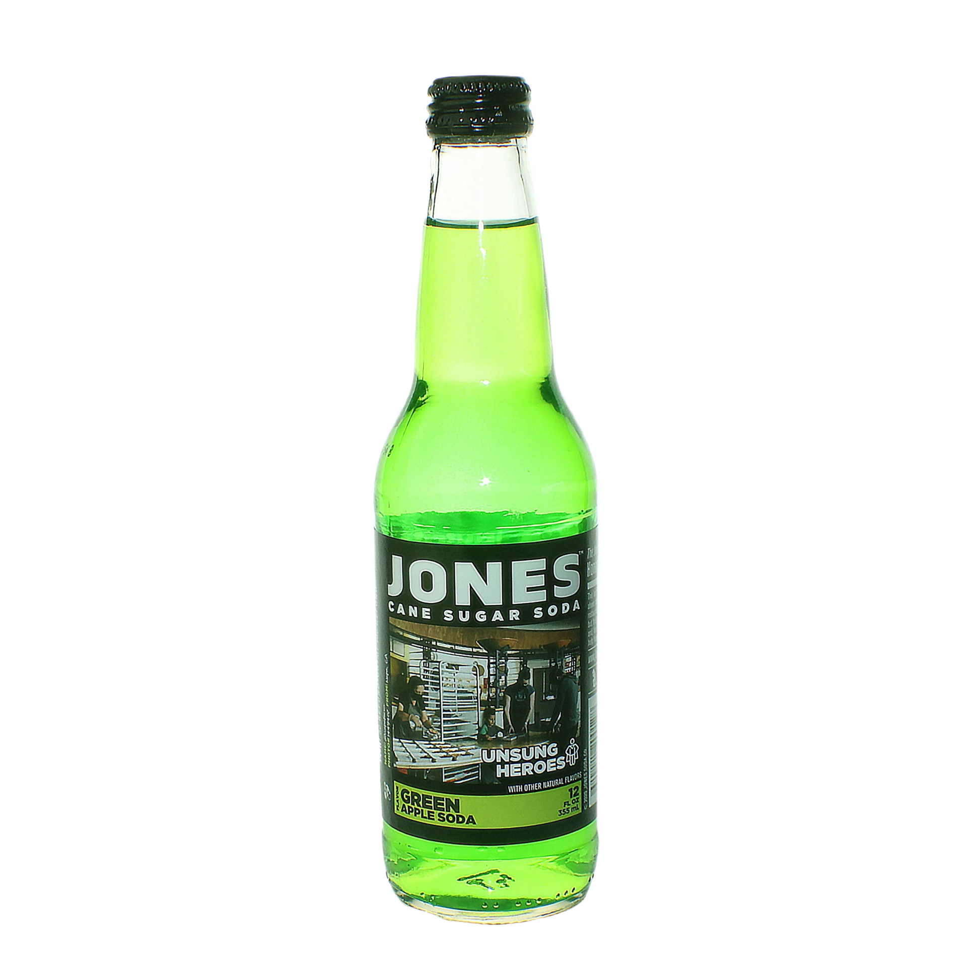 Green apple soda bottle with cane sugar, part of Drinks and Food & Beverage collections under $50 and $25