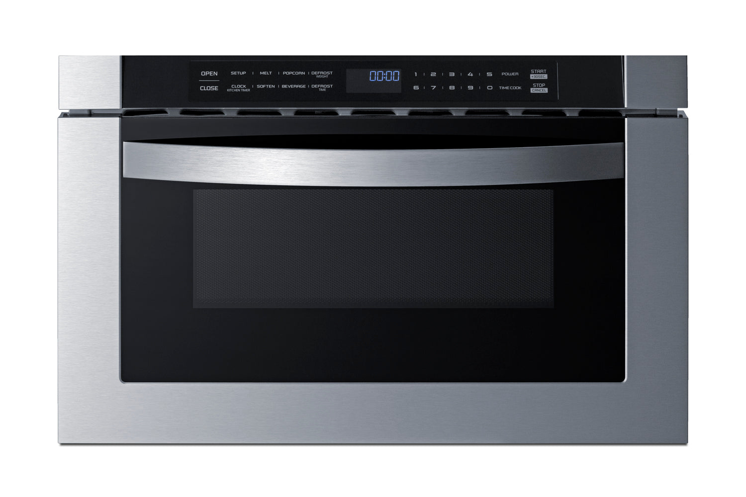 24-inch wide built-in drawer microwave with stainless steel finish and digital control panel from Microwave Drawers collection