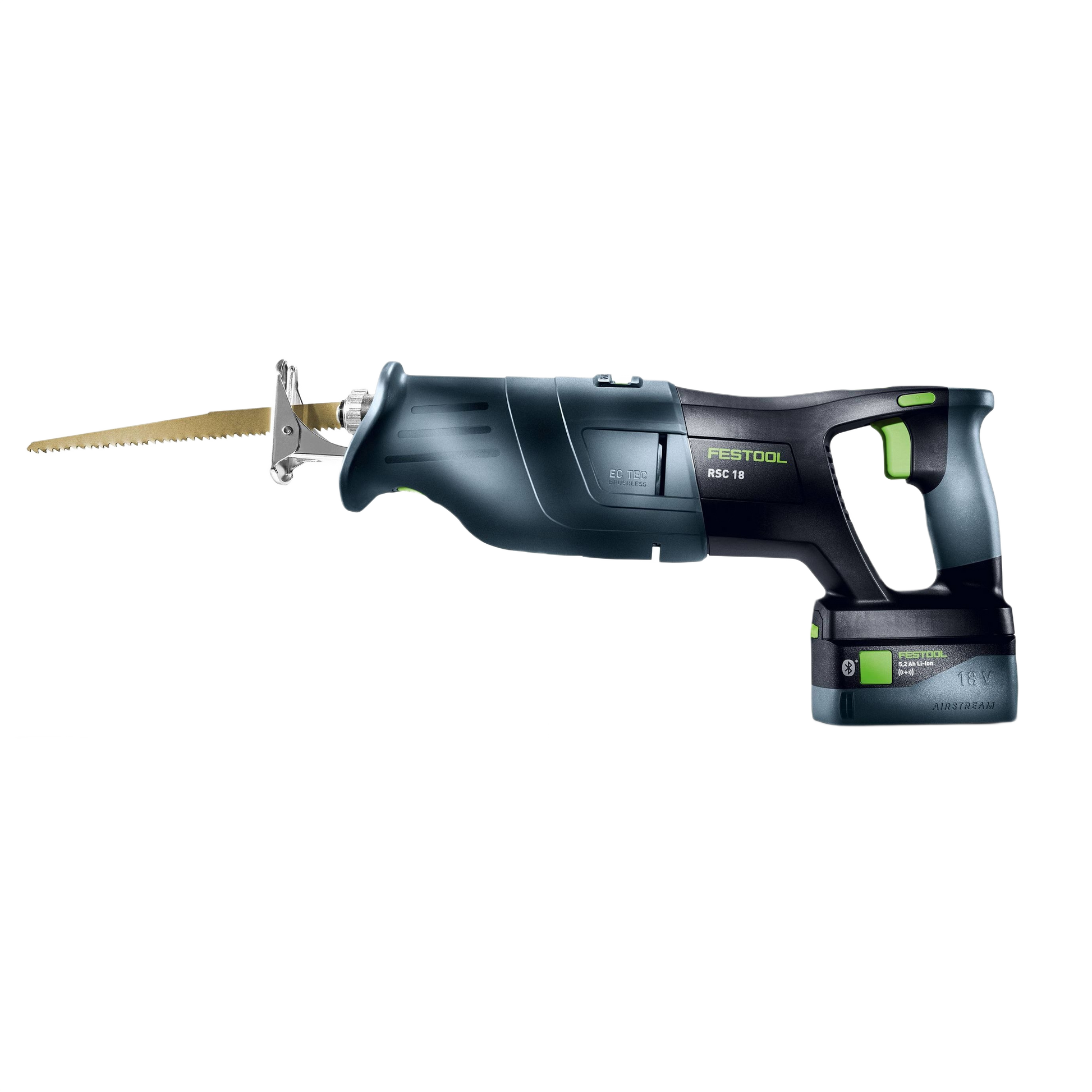 Festool cordless reciprocating saw with brushless motor and 18V battery for heavy-duty cutting in power tools collection