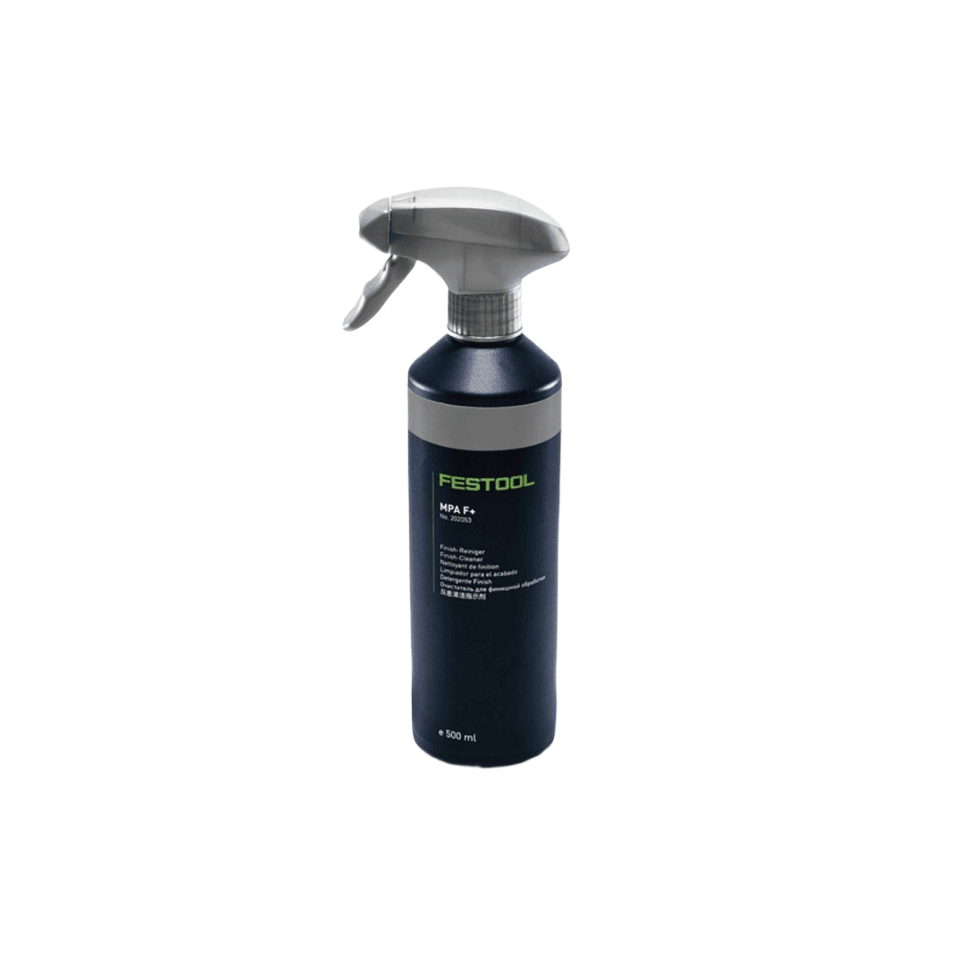 500 ml spray bottle of Festool finish cleaner for woodworking tool maintenance and home improvement tasks