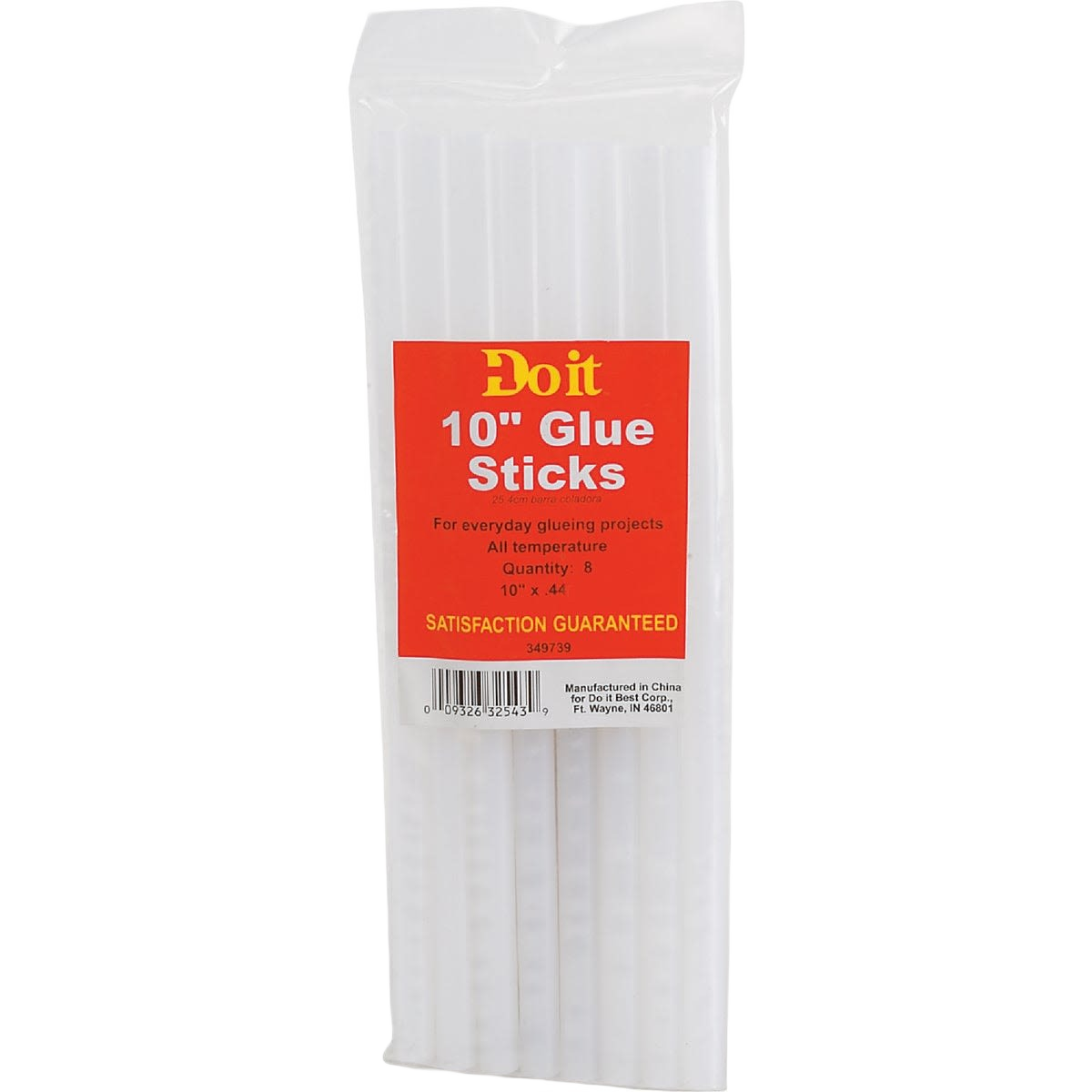 Pack of eight all-temperature 10-inch hot melt glue sticks for crafting, repairs, and home improvement tasks under $50