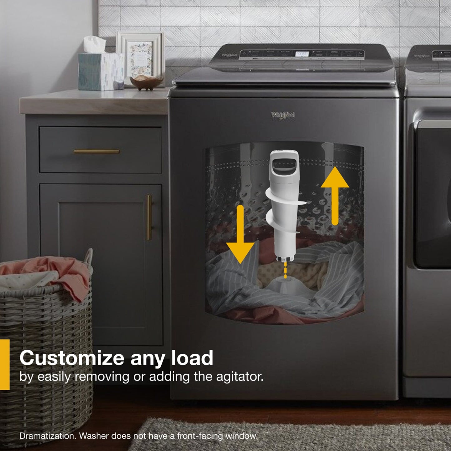 5.2 - 5.3 cu. ft. Top Load Washer with 2 in 1 Removable Agitator