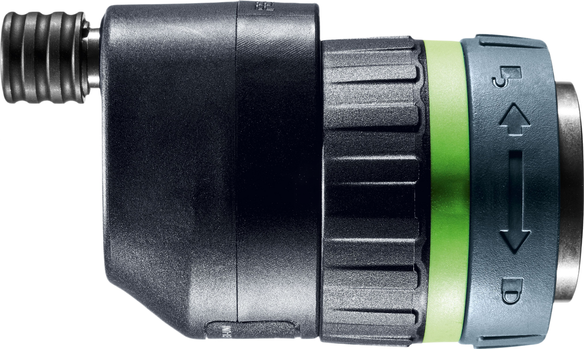 Compact eccentric drill chuck attachment with green accent for precise drilling in Festool drill accessories collection