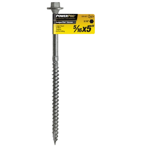 5/16 x 5 inch Power Pro structural screw with hex head for fasteners in hardware and lumber building materials sections