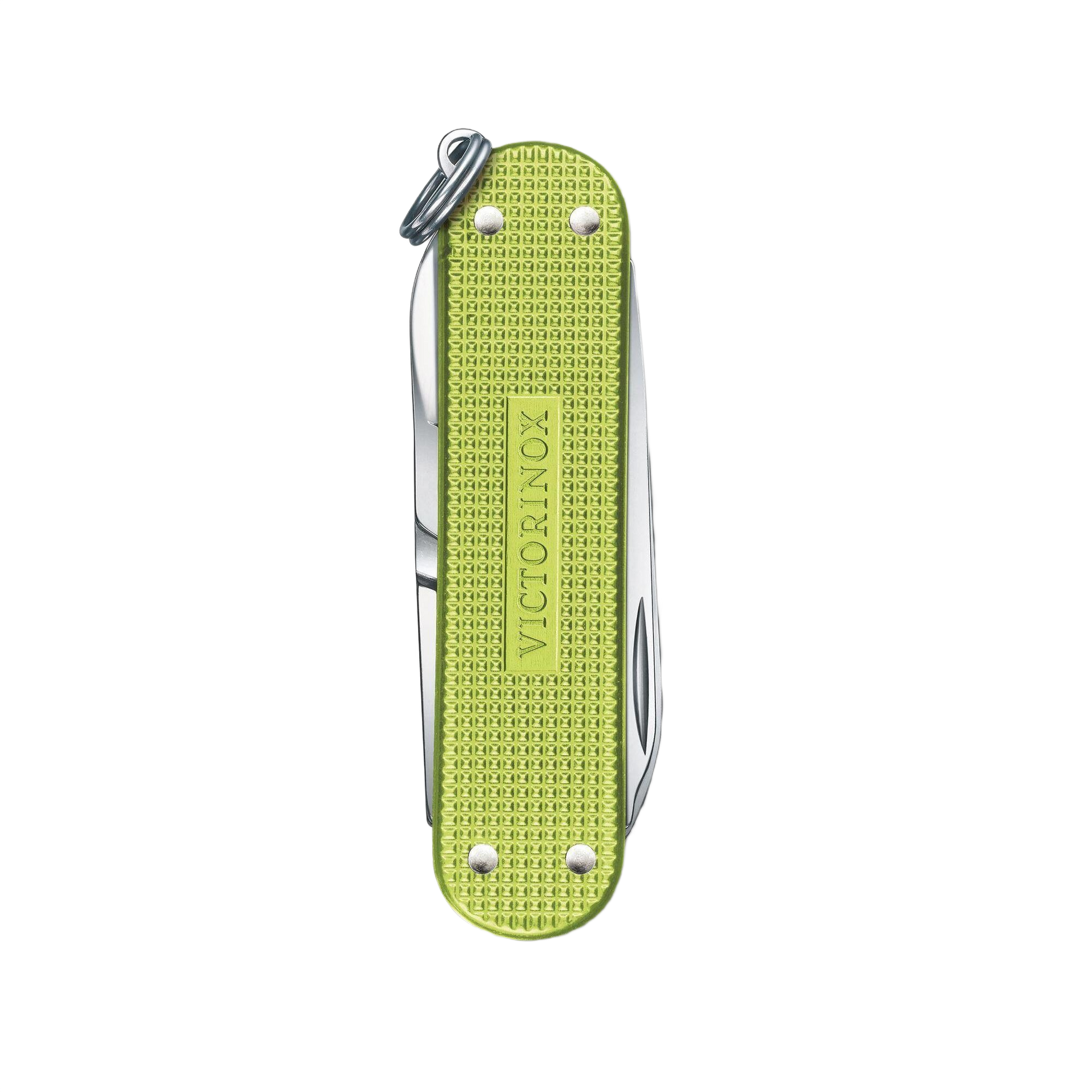 Lime green Victorinox multi-tool pocket knife with blade and scissors for cutting and woodworking tasks under $50 collection