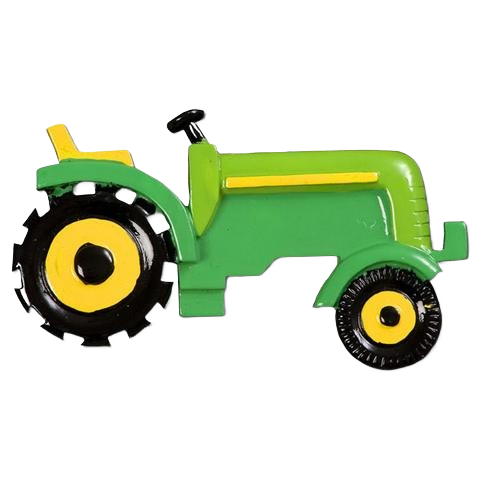 Green tractor decoration with yellow details for Christmas Ornaments & Tree Decorations under $50 collection