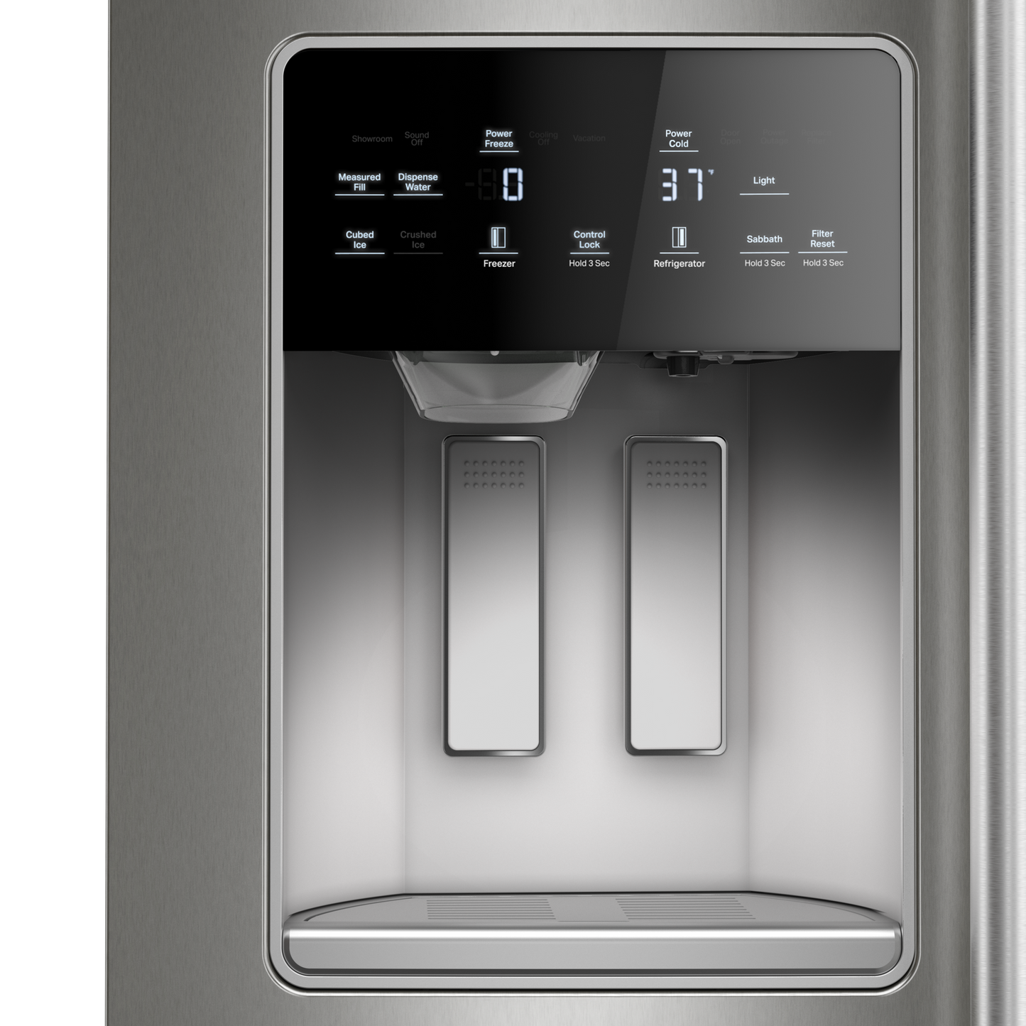 36-inch Wide Counter-Depth Side-by-Side Refrigerator with Arctic Blue Interior - 20.8 Cu. Ft.
