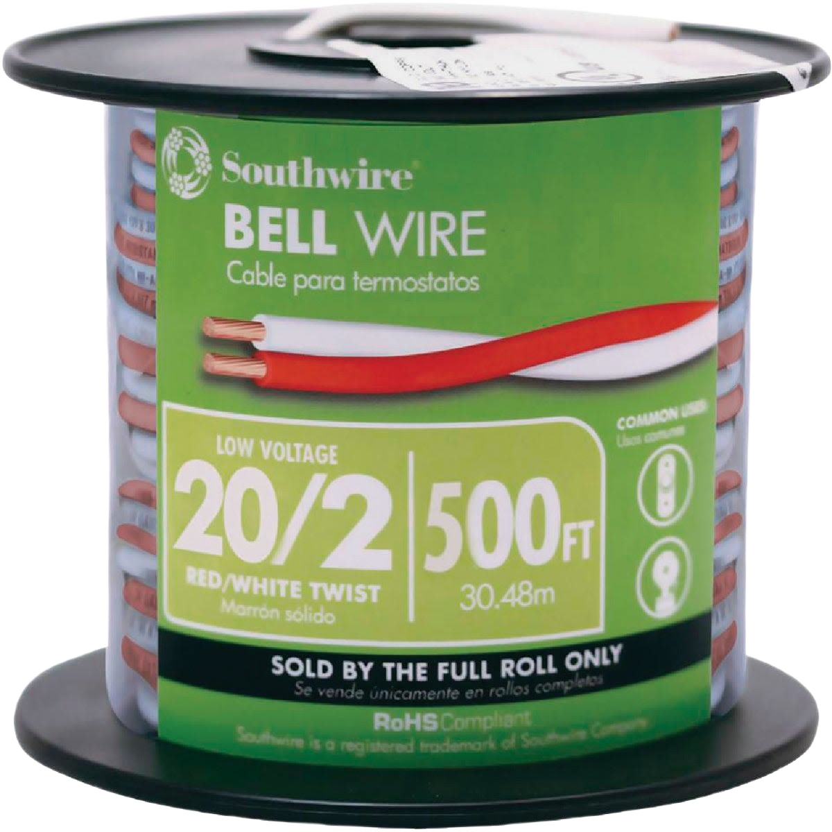 Spool of red and white twisted low voltage wire for electrical and home improvement projects under $100 collection