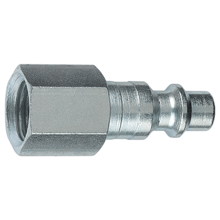 Female threaded steel plug with 1/4-inch size for air tools and home improvement applications