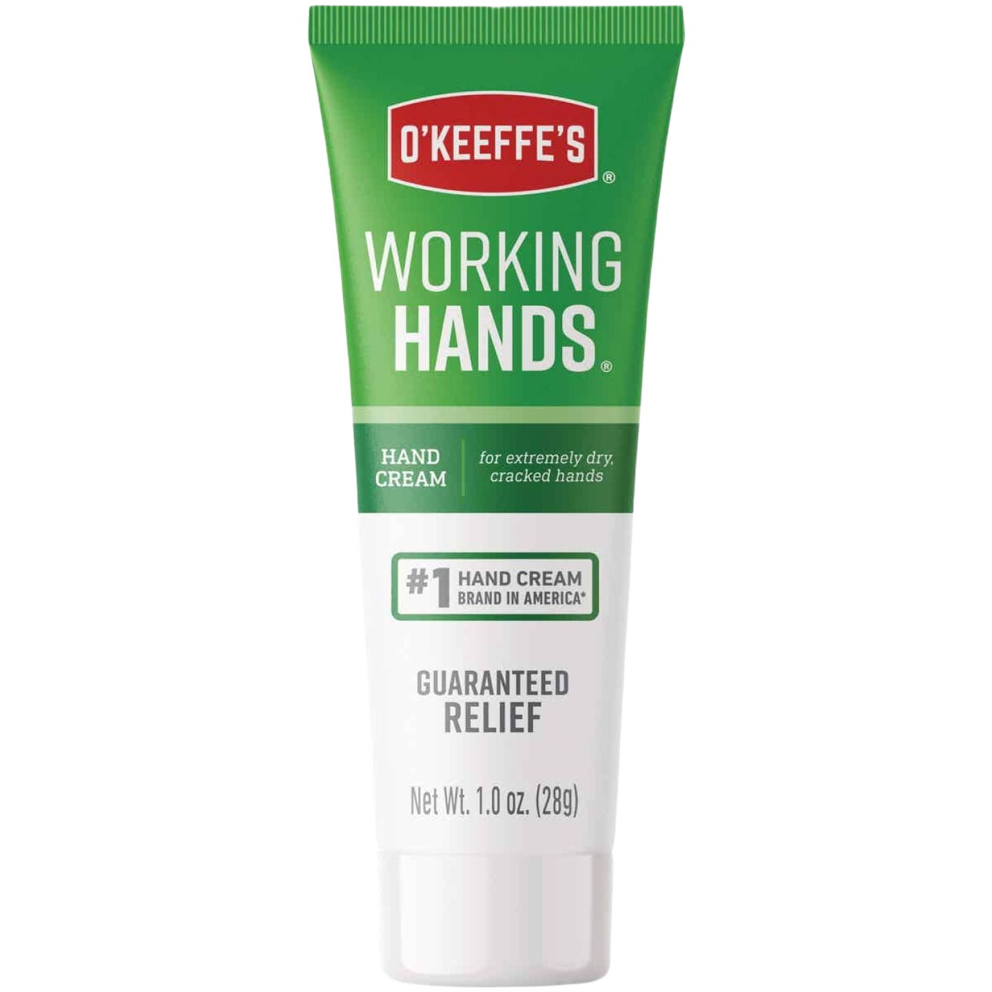 Green and white tube of O'Keeffe's Working Hands hand cream for dry, cracked skin in Health & Beauty and Skin Care collections