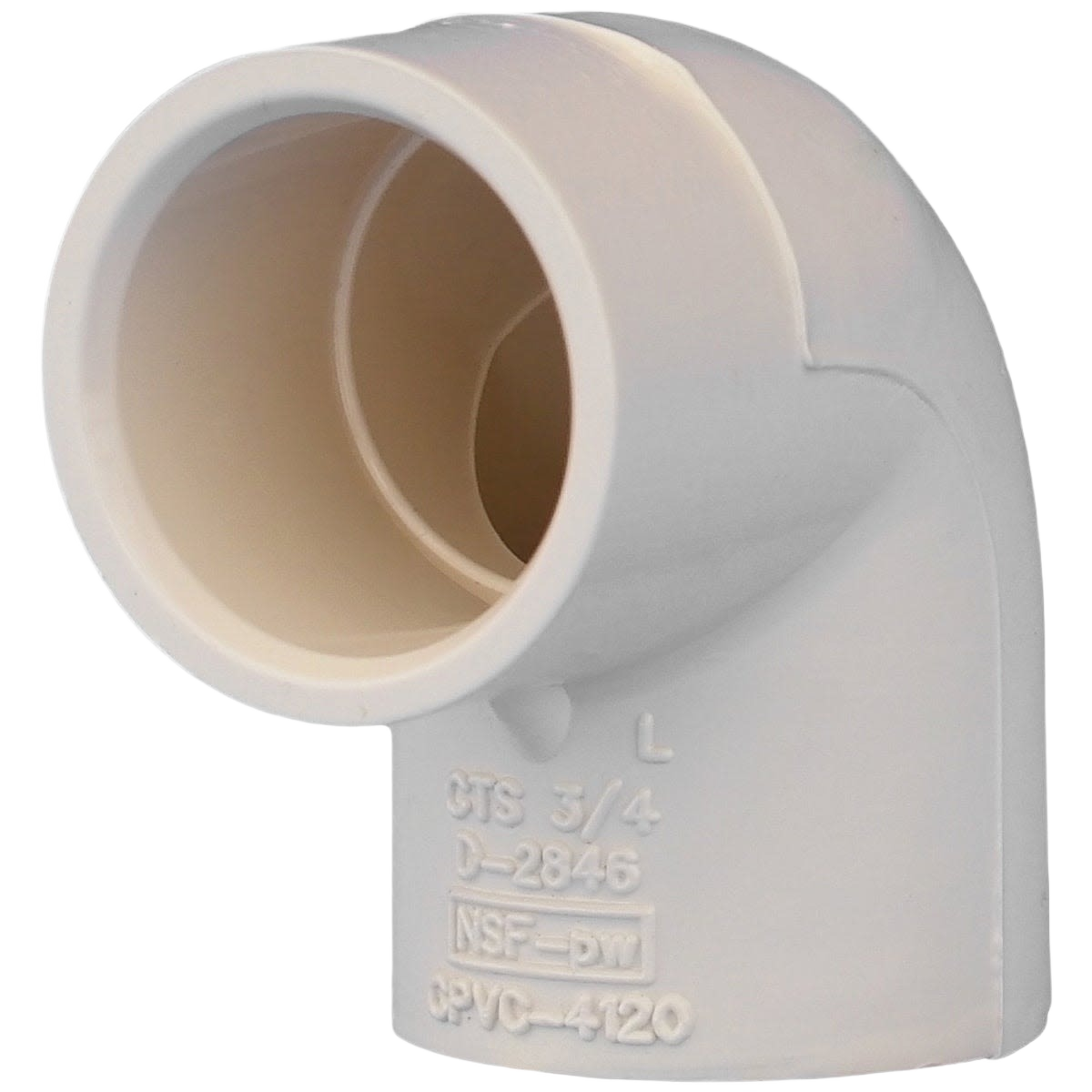Durable 3/4 inch CPVC 90-degree elbow fitting for plumbing, irrigation, and PVC pipe systems under $50 collections