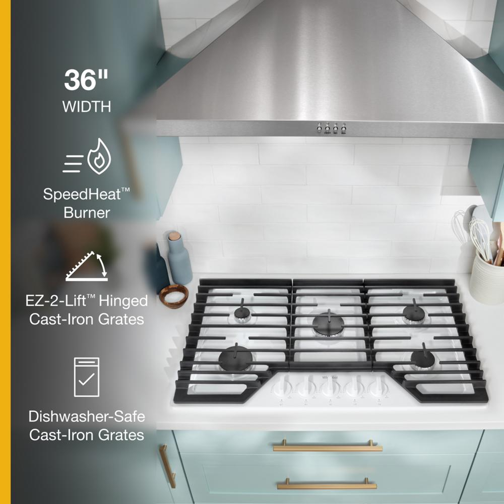 36-inch Gas Cooktop with EZ-2-Lift™ Hinged Cast-Iron Grates