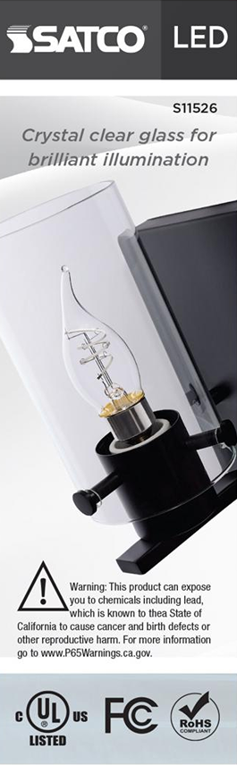 Clear LED bulb with visible filaments in black metal holder for lighting and electrical use under $50 collections